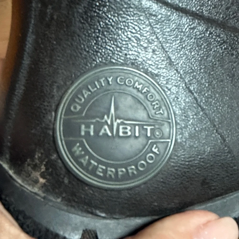 HABIT WATERPROOF ALL WEATHER  RUBBER FARM WINTER BOOT WORKWEAR BLACK UNISEX SZ:4